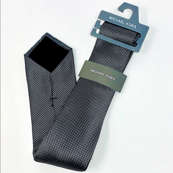 Brand NWT Michael Kors Furn Black Necktie Ties - Picture 1 of 8